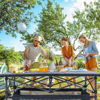 Black Foldable Camping Table, Portable Aluminum Folding Table That Fold Up Lightweight, Outdoor Beach Grill Table for BBQ, Backyard, Party, Patio, Picnic