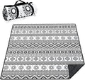 Extra Large Picnic Blankets Waterproof Foldable (80 "x 80") Beach Blanket Waterproof Sandproof,3-Layer Thicking Mat Outdoor Packable Camping Blanket(Bohemian)