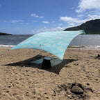 Neso Grande Portable Beach Tent Sun Shelter - Lightweight Beach Shade Canopy - Easy Setup for Family Outings - Patented Reinforced Corners - UPF 50+ Sun Protection - 7ft Tall, 9 x 9ft