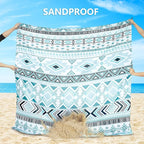 Beach Blanket Waterproof Sandproof Beach Mat 79" X 83"/10'x9'for 2-8 Adults Quick Drying Outdoor Picnic Mat Beach Accessories for Travel, Camping, Hiking