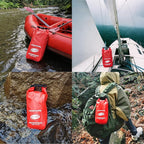 Waterproof First Aid Kit Roll Top Boat Emergency Kit with Waterproof Contents for Fishing Kayaking Boating Swimming Camping Rafting Beach Red