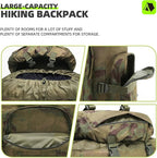 100L Camping Hiking Backpack,Molle military Tactical rucksack backpack,Waterproof Lightweight Hiking Backpack