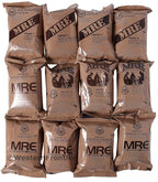 MRE A-Menu Case, 2018 Inspection Date Military Meal-Ready-to-Eat. Case of 12 Genuine US Military Surplus MREs with A Case Menu Selections.