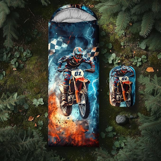 AILONEN Sports Basketball Sleeping Bag for Kids Boys,Warm and Cool Weather,Lightweight,Waterproof Backpacking,3D Galaxy Ball Print Sleeping Bag for Camping