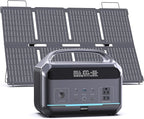 DaranEner Portable Power Station 600W with Solar Panel 80W, 288Wh LiFePO4 Battery Backup w/2 AC Outlets, 1.7H Fast Charging Solar Generator for Camping, RV Travel, Home Emergencies