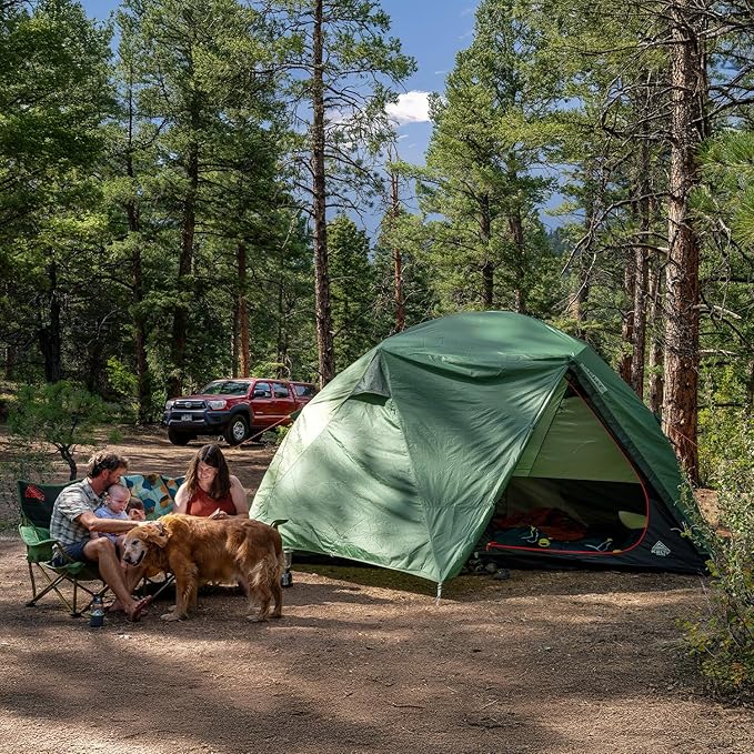 Kelty Wireless Freestanding Camping Tent, 2 4 or 6 Person Size, Huge Interior and Peak Height, Intuitive + Easy to Pitch, Color Coded Setup