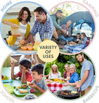 FOODLE Wheat Straw Dinnerware Set - BPA Free & Safety Tested - Dishwasher & Microwave Safe - Toddler & Kids Plates and Bowls Sets - Plastic Plates Reusable - Perfect for RV, Camping Dishes - For 4