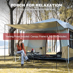 REDCAMP Canopy Camping Tent for Pop Up Canopy Tent, Inner Tent Converts Straight Leg 10'x10' or 10'x20' Canopy into Camping Tent, Fits 4-6 Person(Frame/Shelter NOT Included)