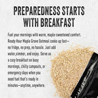 Ready Hour Maple Grove Oatmeal Case Pack – 48 Servings (6 Pouches) – Emergency Food Supply, Long Shelf Life, Maple Flavored Oats, Bulk Breakfast Storage, Instant Oatmeal Packets