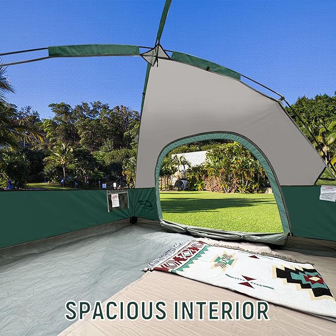 Tents for Camping 4 Person Tent Waterproof Windproof Double Layer Camping Tent, Easy Setup Dome Tent with Large Mesh Windows & Wider Door for Outdoor Camping & Hiking