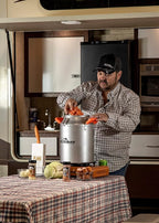 CanCooker Camping Meals Cookware | 4 Gallon Steam Cooker, Cooking Rack, Butter Garlic Salt Seasoning & 100-Page Recipe Cookbook