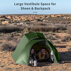 Naturehike Cloud Up 3 Person Backpacking Tent with Footprint - 3 Season Free Standing Lightweight 3 Person Camping Tent | with Footprint, Free Standing, Dome, Camping, Hiking, Waterproof