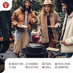 Victoria 6-Quart Cast Iron Combo Cooker, Combination Dutch Oven and Skillet, Made in Colombia, 2-Piece Set