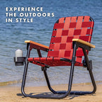 GoSports WOVN Beach Backpack Chair - 9 Styles Available - Premium Folding Camping Chair