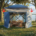 COBIZI Pop Up Gazebo Screen Tent Screen House for Camping, 12x12 Screen Room with Mosquito Netting, Hub Tent Instant Screened Canopy with Carrying Bag and Ground Stakes, Blue