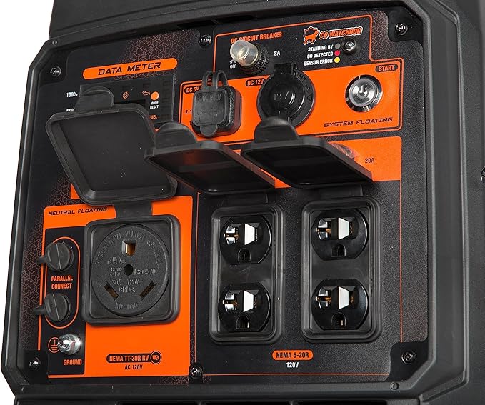 WEN 4800-Watt Portable Inverter Generator, Electric Start, RV-Ready, Quiet and Lightweight with Fuel Shut Off and CO Watchdog (56480iX)