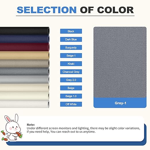 KING MOUNTAIN Canvas Repair Patch 16×60 Inch Self-Adhesive Waterproof Fabric Patch for Sofas, Tents, Furniture,Tote Bags, Car Seats (Grey-1)
