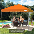 Best Choice Products 10x10ft Pop Up Canopy Tent, Outdoor Shade, 1 Person 1 Minute Set Up, Carry Case, 4 Weight Bags - Orange