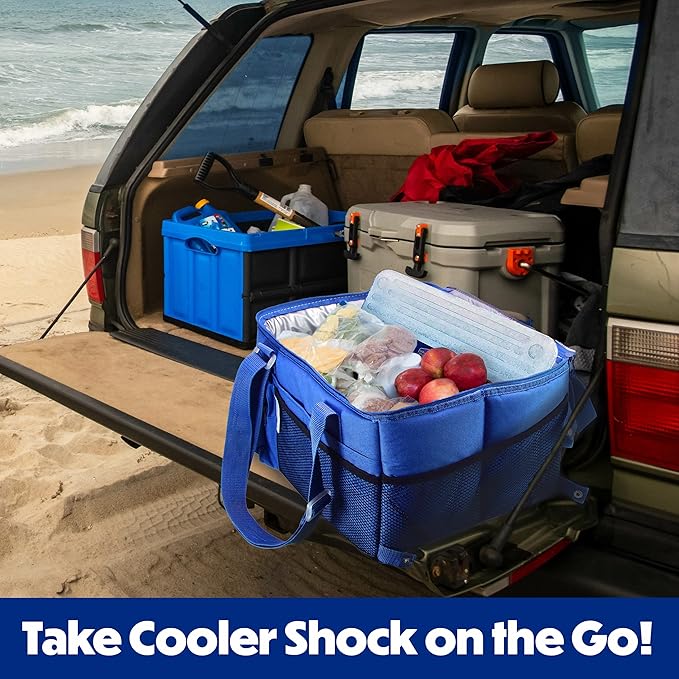Cooler Shock Ice Packs - Reusable, Premium, Large Pack and Lunch Set for Long Term Use - Cools Faster Than Ice - Cooler Accessories