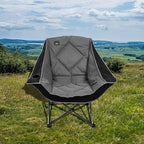 Northroad Oversized Foldable Camping Chair, Outdoor Padded Lawn Chair w/Cup Holder,Carry Bag for Beach, Hiking, and Picnics,Heavy-Duty 300-lbs Capacity, Purple