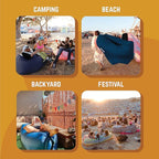 Chillbo Lazybone Inflatable Lounger - Ultimate Inflatable Couch for Maximum Chill - The Perfect Blow Up Couch for Music Festivals Or Lounger for Camping