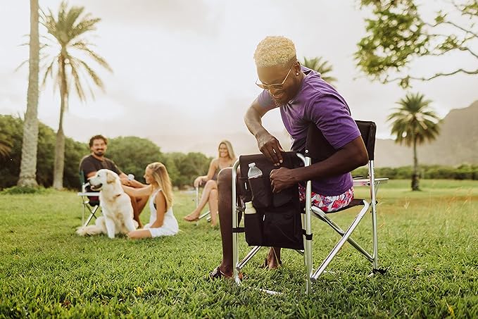 Picnic TIME NFL Unisex-Adult NFL Sports Chair with Side Table, Beach Chair, Camp Chair for Adults