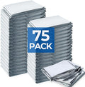 Emergency Blanket 75 Pack, 84" L x 52" W, Bulk Supply for Homeless Outreach, Mylar Blankets Retain 90% Body Heat, Perfect for Building Winter Survival Kits & Community Care Packages