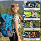 Sleeping Pad for Camping - 4” Thick Inflatable Camping Mat with Built-in Pump & Pillow, Ultralight Self Inflating Camping pad, Backpacking Sleeping Mat for Hiking, Tent, Traveling