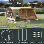 16.4x11.5 Ft Screen House Tent, Large Gazebo Screen Tent, Mesh Canopy Shelter with Waterproof & Sunshade Roof, Easy Setup for Camping, Backyard, Beach