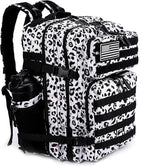 LHI Military Tactical Backpack for Men and Women 45L Army 3 Days Assault Pack Bag Large Rucksack with Molle System - Leopard