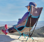 Get Out Gear TrekChair V2 Highback Backpacking Chair | 2-in-1 Trekking Pole and Camp Chair System | Extra Large and Wide with Headrest | Ultralight | Compact, Packable, and Lightweight Hiking Chair