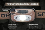 Spec Ops Tools Rechargeable LED Headlamp, 220 Lumens, Waterproof, Adjustable Headband, 5 Light Modes, 3% Donated to Veterans