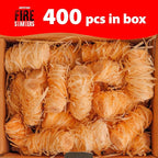 400 pcs Fire Starter - Natural Fire Starters for Campfires, Fire Pit, Pizza Oven, Fireplace, Smoker, BBQ, Pellet Stove & Wood - Fire Starters for Grill, Charcoal Starter
