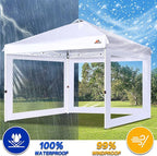 SCOCANOPY Clear Window Sidewall for 10x10 Canopy Frame, 3 Pack Sunwalls Only,(Light Khaki)