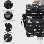 LHI Military Tactical Backpack for Men and Women 45L Army 3 Days Assault Pack Bag Large Rucksack with Shoe Compartment - Black Lightning