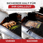 SHIZZO Grill Basket Set, Barbecue BBQ Grilling, Stainless Steel Folding Portable Outdoor Camping Rack for Fish, Shrimp, Vegetables, Cooking Accessories, Gifts for Dad, husband, Friends
