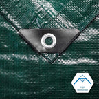 CARTMAN Finished Size 18x24 Feet Waterproof Green Tarp 8 Mil Thick, Multipurpose Protective Cover for Emergency Rain Shelter Camping Tarpaulin