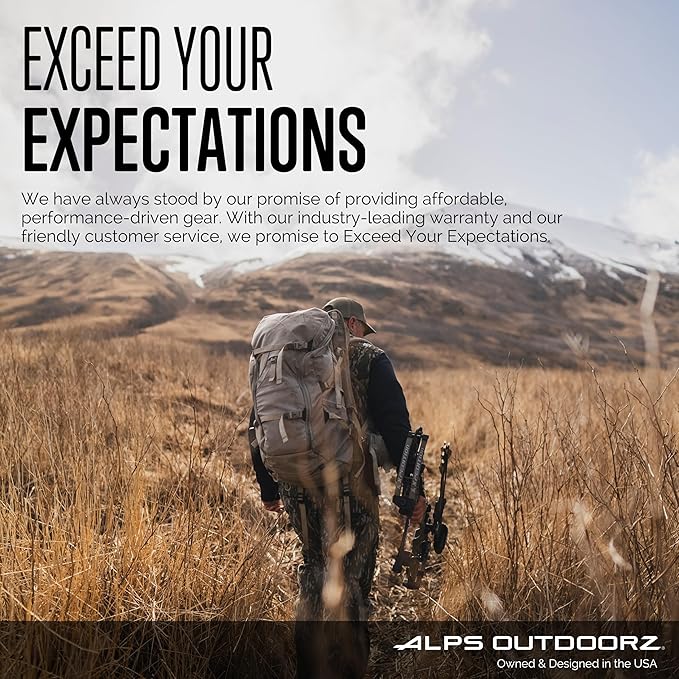 ALPS OutdoorZ Redwood -10°F Flannel-Lined Sleeping Bag with Cotton Canvas Shell, Heavy-Duty Zippers, Oversized Rectangle Design, Cold Weather Camping & Hunting Gear