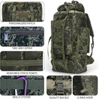 Hiking Backpack for Men 70L/100L Camping Backpack Military Rucksack Molle 3 Days Assault Pack for Climbing | Camping Backpack, 3 Days Assault Pack, for Climbing