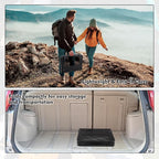 Camping Table with Mesh Desktop, Lightweight & Portable Small Folding Grill Table, Height Adjustable Metal Outdoor Table for Camp, Cooking, BBQ, RV, Picnic-2 FT Black
