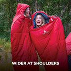 Teton LEEF Lightweight Mummy Sleeping Bag for Camping, Hiking, Backpacking; Cold Weather Option, Compression Sack Included
