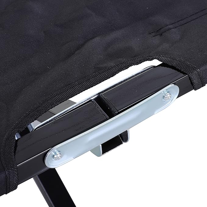 Outsunny 2 Person Folding Camping Cot for Adults, 50" Extra Wide Outdoor Portable Sleeping Cot with Carry Bag, Elevated Camping Bed, Beach Hiking, Black