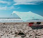 Neso Grande Portable Beach Tent Sun Shelter - Lightweight Beach Shade Canopy - Easy Setup for Family Outings - Patented Reinforced Corners - UPF 50+ Sun Protection - 7ft Tall, 9 x 9ft