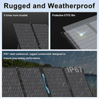 60W Portable Solar Panels Chargers with USB-C, USB-A and DC Outputs Foldable IP67 Waterproof Solar Panel for Camping,Power Emergency for Small Power Station,Phones, Power Banks