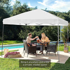 Best Choice Products 10x10ft Pop Up Canopy Tent, Outdoor Shade, 1 Person 1 Minute Set Up, Carry Case, 4 Weight Bags - White/White