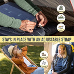 TREKOLOGY ALUFT Pro Inflatable Camping Pillow with Removable Foam-Padded Case - Camp Pillow for Camping & Hiking, Backpacking, Airplane, and Travel - Add to Your Outdoor Backpacking Gear Essentials