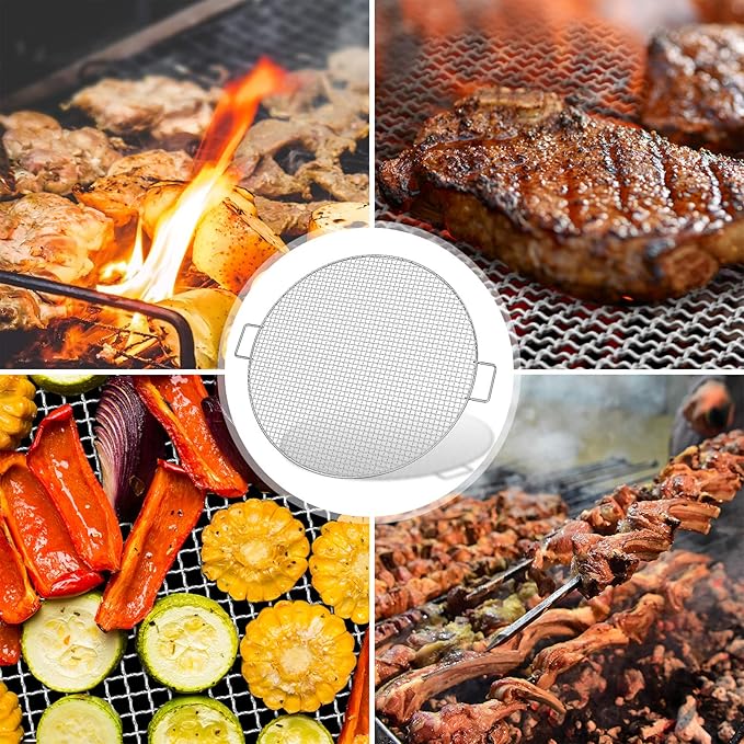 Stanbroil Fire Pit Cooking Grill Grate - Outdoor Round BBQ Campfire Grill Grid - Camping Cookware - Stainless Steel, 24 Inch