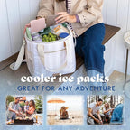 Cool Coolers by Fit & Fresh XL Slim Ice Packs, Quick Freeze Reusable Ice Packs for Lunch Boxes & Coolers, Long-Lasting, Space Saving Cooler Ice Packs, Multicolor, 4Pk