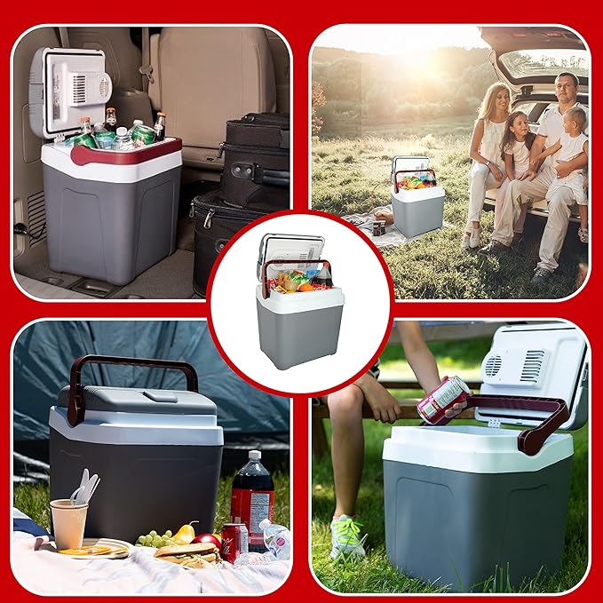 Koolatron 12V Iceless Cooler & Warmer – Portable Electric Cooler/Nevera Portátil Eléctrica for Car Truck Camper Boat, Hard Sided Mini Fridge for Camping Picnic Travel Lunch Food Drinks Office 26 qt