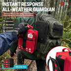 556 Piece Premium Large First Aid Kit, Survival Medical First Aid Bag – Labelled Compartments, Workplace Essential, Home & Sports, Molle Tactical Rip-Away Design, First Responders' Choice for Trauma